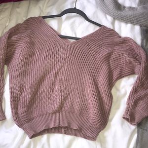 light pink sweater